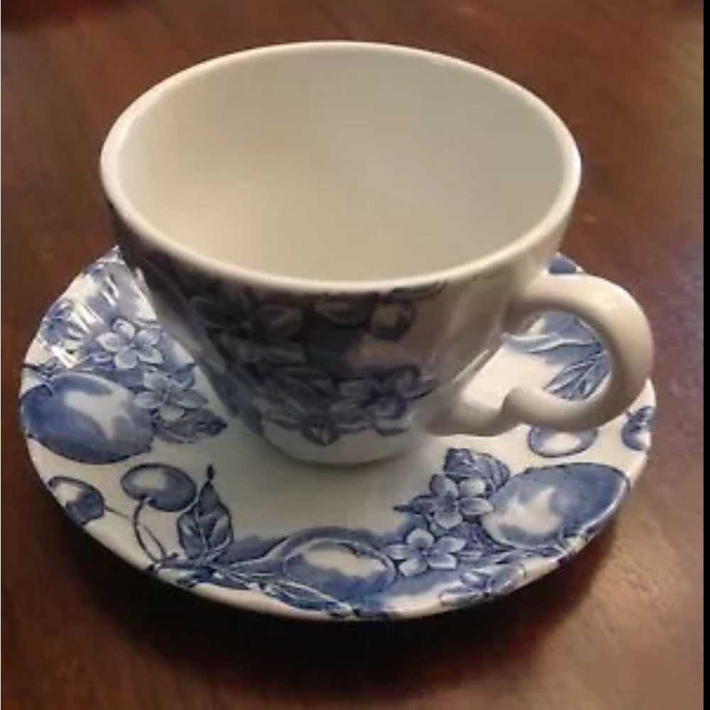 Wood & Sons china Fruit pattern cup and saucer made in England